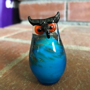 Blown glass owl